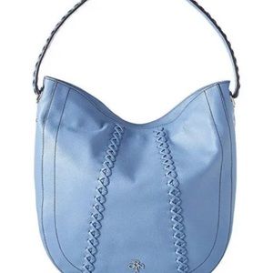 NWT orYANY Chelsea Leather Hobo Bag, Sky Blue Color Retails $498